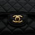 CHANEL CLASSIC FLAP MEDIUM CHAIN SHOULDER BAG BLACK CAVIAR SKIN GOLD HARDWARE 90335901