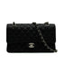 CHANEL CLASSIC FLAP MEDIUM CHAIN SHOULDER BAG BLACK CAVIAR SKIN SILVER HARDWARE 90341457
