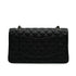 CHANEL CLASSIC FLAP MEDIUM CHAIN SHOULDER BAG BLACK CAVIAR SKIN SILVER HARDWARE 90341457