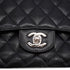 CHANEL CLASSIC FLAP MEDIUM CHAIN SHOULDER BAG BLACK CAVIAR SKIN SILVER HARDWARE 90341457