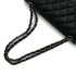 CHANEL CLASSIC FLAP MEDIUM CHAIN SHOULDER BAG BLACK CAVIAR SKIN SILVER HARDWARE 90341457