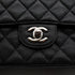CHANEL CLASSIC FLAP MEDIUM CHAIN SHOULDER BAG BLACK CAVIAR SKIN SILVER HARDWARE 90341915