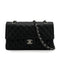 CHANEL CLASSIC FLAP MEDIUM CHAIN SHOULDER BAG BLACK CAVIAR SKIN SILVER HARDWARE 90340177