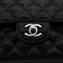 CHANEL CLASSIC FLAP MEDIUM CHAIN SHOULDER BAG BLACK CAVIAR SKIN SILVER HARDWARE 90340177