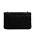 CHANEL CLASSIC FLAP MEDIUM CHAIN SHOULDER BAG BLACK LAMB SKIN GOLD HARDWARE 90341885