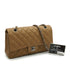 CHANEL CLASSIC FLAP MEDIUM CHAIN SHOULDER BAG BROWN CAVIR SKIN SILVER HARDWARE 90346676