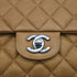 CHANEL CLASSIC FLAP MEDIUM CHAIN SHOULDER BAG BROWN CAVIR SKIN SILVER HARDWARE 90346676