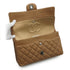CHANEL CLASSIC FLAP MEDIUM CHAIN SHOULDER BAG BROWN CAVIR SKIN SILVER HARDWARE 90346676