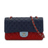 CHANEL CLASSIC FLAP MEDIUM CHAIN SHOULDER BAG MULTICOLOR LAMB SKIN SILVER HARDWARE 90347768