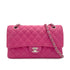 CHANEL CLASSIC FLAP MEDIUM CHAIN SHOULDER BAG PINK CAVIAR SKIN SILVER HARDWARE 90322284