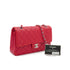 CHANEL CLASSIC FLAP MEDIUM CHAIN SHOULDER BAG PINK LAMB SKIN SILVER HARDWARE 90336794