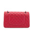 CHANEL CLASSIC FLAP MEDIUM CHAIN SHOULDER BAG PINK LAMB SKIN SILVER HARDWARE 90336794