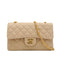 VINTAGE CHANEL CLASSIC FLAP SMALL CHAIN SHOULDER BAG BEIGE LAMB SKIN GOLD HARDWARE 90348484
