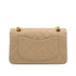 VINTAGE CHANEL CLASSIC FLAP SMALL CHAIN SHOULDER BAG BEIGE LAMB SKIN GOLD HARDWARE 90348484