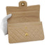 VINTAGE CHANEL CLASSIC FLAP SMALL CHAIN SHOULDER BAG BEIGE LAMB SKIN GOLD HARDWARE 90348484