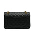 CHANEL CLASSIC FLAP SMALL CHAIN SHOULDER BAG BLACK CAVIAR SKIN GOLD HARDWARE 90335791