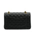 CHANEL CLASSIC FLAP SMALL CHAIN SHOULDER BAG BLACK CAVIAR SKIN GOLD HARDWARE 90350592