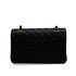 CHANEL CLASSIC FLAP SMALL CHAIN SHOULDER BAG BLACK CAVIR SKIN GOLD HARDWARE 90348530