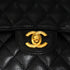 CHANEL CLASSIC FLAP SMALL CHAIN SHOULDER BAG BLACK CAVIR SKIN GOLD HARDWARE 90348530