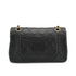 CHANEL CLASSIC FLAP SMALL CHAIN SHOULDER BAG BLACK LAMB SKIN GOLD HARDWARE 90334870