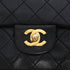 CHANEL CLASSIC FLAP SMALL CHAIN SHOULDER BAG BLACK LAMB SKIN GOLD HARDWARE 90334870