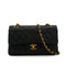 VINTAGE CHANEL CLASSIC FLAP SMALL CHAIN SHOULDER BAG BLACK LAMB SKIN GOLD HARDWARE 90342999