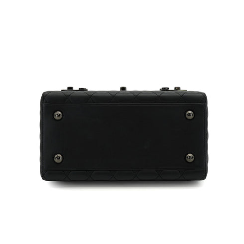 CHANEL COCKPIT FLAP CHAIN SHOULDER BAG BLACK LAMB SKIN BLACK HARDWARE 90341898