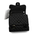 CHANEL COCKPIT FLAP CHAIN SHOULDER BAG BLACK LAMB SKIN BLACK HARDWARE 90341898