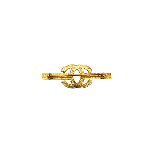 CHANEL COCOMARK BROOCH RHINESTONE GOLD ACCESSORY 01A 90347813