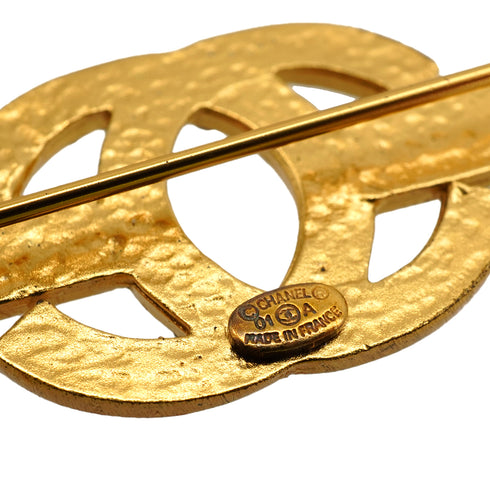 CHANEL COCOMARK BROOCH RHINESTONE GOLD ACCESSORY 01A 90347813