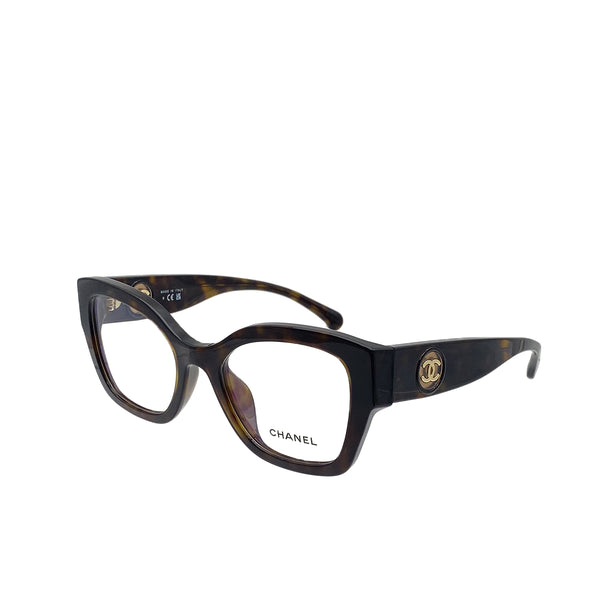 CHANEL COCOMARK BUTTERFLY SHAPE OPTICAL DARK TORTOISE EYEWEAR 90319706