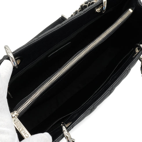 CHANEL GST COCOMARK CHAIN SHOULDER BAG BLACK CAVIAR SKIN SILVER HARDWARE 90327068