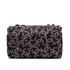 CHANEL COCOMARK CHAIN SHOULDER BAG BLACK PINK SEQUINS LEATHER SILVER HARDWARE 90319985