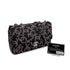 CHANEL COCOMARK CHAIN SHOULDER BAG BLACK PINK SEQUINS LEATHER SILVER HARDWARE 90319985