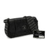 VINTEGE CHANEL COCOMARK CHOCOLATE BAR CHAIN SHOULDER BAG BLACK LAMB SKIN SILVER HARDWARE 90344102