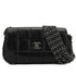 VINTEGE CHANEL COCOMARK CHOCOLATE BAR CHAIN SHOULDER BAG BLACK LAMB SKIN SILVER HARDWARE 90344102