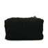 VINTAGE CHANEL COCOMARK CROCHET CHAIN SHOULDER BAG BLACK WOOL KNIT SILVER HARDWARE 90340917