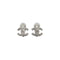 CHANEL COCOMARK EARRINGS RHINESTONE SILVER ACCESSORY 08V 90335018