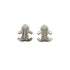 CHANEL COCOMARK EARRINGS RHINESTONE SILVER ACCESSORY 08V 90335018