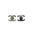 CHANEL COCOMARK EARRINGS RHINESTONE SILVER ACCESSORY B25C 90346881