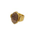 VINTAGE CHANEL COCOMARK LOGO COLOR STONE RING GOLD ACCESSORY 99A 90322162