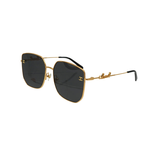 CHANEL COCOMARK LOGO SUNGLASSES GOLD EYEWEAR 90340370