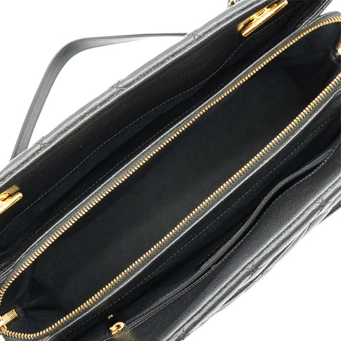 CHANEL COCOMARK MATELASSE CHAIN SHOULDER BAG BLACK CAVIAR SKIN GOLD HARDWARE 90348517