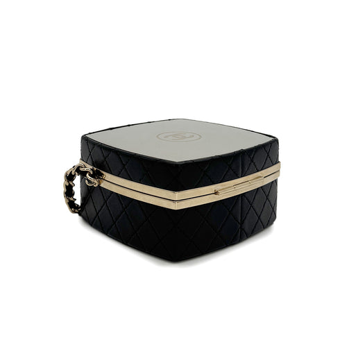 CHANEL COCOMARK MATELASSE CHAIN SHOULDER BAG BLACK LAMB SKIN GOLD HARDWARE 90319990