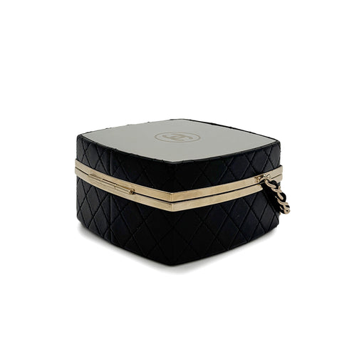 CHANEL COCOMARK MATELASSE CHAIN SHOULDER BAG BLACK LAMB SKIN GOLD HARDWARE 90319990