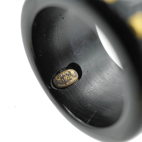 CHANEL COCOMARK RING BLACK PLASTIC ACCESSORY 01A 90330670