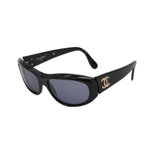 VINTAGE CHANEL COCOMARK SUNGLASSES BLACK EYEWEAR 90334277