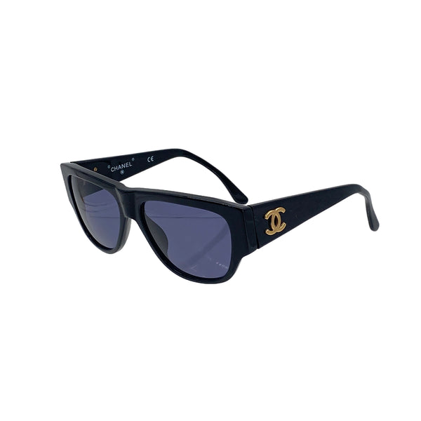 VINTAGE CHANEL COCOMARK SUNGLASSES BLACK EYEWEAR 90321758