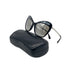CHANEL COCOMARK SUNGLASSES BUTTERFLY SHAPE BLACK SILVER EYEWEAR 90321771
