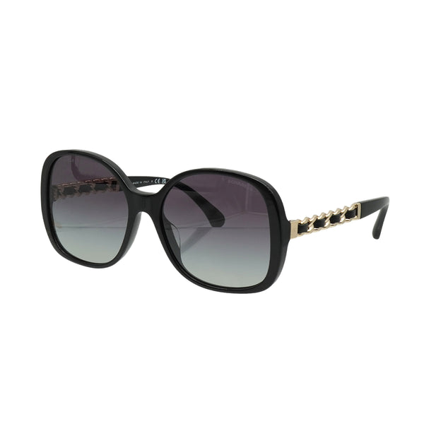 CHANEL COCOMARK SUNGLASSES CHAIN BLACK EYEWEAR 90334200